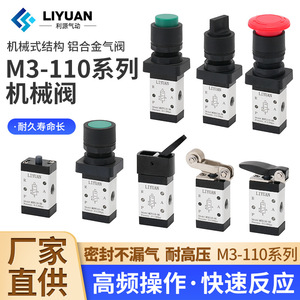 Válvula Neumática Manual LiYuan M3PF110-06, Interruptor de Control de Presión de 0-1.0Mpa para Uso Industrial - Product Image 2