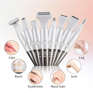 Ladies Trimmer Kit 8 Attachments Stainless Steel Foil Smooth <strong>Shave</strong> No Irritation USB Bikini Underarm Professional Shaver Set - Product Image 1