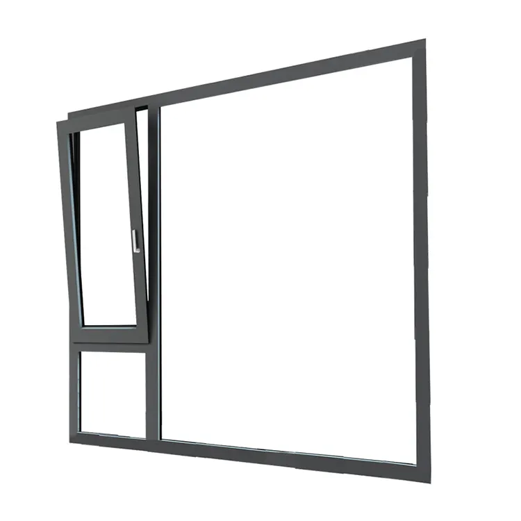 نوافذ مضيئة قابلة للفتح أفقية من الألومنيوم للفيلات نوافذ ذات مظلة قابلة للطي وإمالة