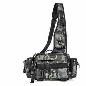 SNEDA nuit camouflage pêche sac à bandoulière pochette pour moulinets et appâts pour eau douce et mer cibles de pêche <span class=keywords><strong>carpe</strong></span> et truite - Product Image 1