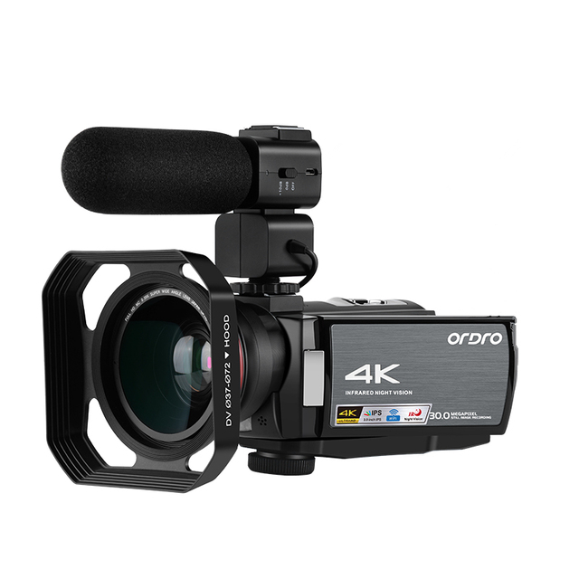 AE8 4K Camcorder Outdoor Sport Mini Digital Video Camera Upgrade 3.0 IPS Full HD Touch Screen IR Infrared Night Vision Camera