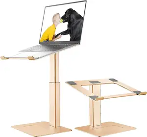 책상용 노트북 스탠드, 노트북 MacBook 11-17 인치 DJ 노트북 스탠드용 인체공학적 앉아서 서있는 노트북 라이저 조절 가능