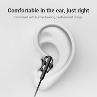 Earphone Berkabel HiFi Bass Super 3.5Mm, Headphone Stereo Ergonomis, Earbud Olahraga