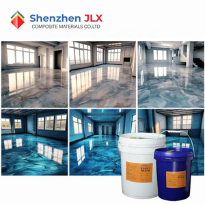 Crystal Clear Eco-friendly Liquid No Bubbles Epoxy Resin for Epoxy Metallic 3D Floor <b>Coating</b> <b>Paints</b> and Woodworking - Product Image 3