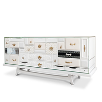 Meubles de salle à manger de design italien, élégance géométrique de luxe, buffets modernes pour hall d'hôtel, villa, appartement