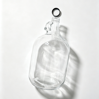 Bouteille en verre 4L avec poignée et couvercle, distributeur de boissons en verre transparent 4000ml pour milkshake, vente en gros personnalisée