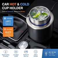 Portavasos para Auto PT-301, Enfriador y Calentador de Bebidas, 12V CC, Portavasos Eléctrico con Función de Enfriamiento y Calentamiento para Dispositivos Electrónicos de Vehículos