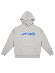 Sweat-shirt à manches longues 100% coton style américain rétro imprimé cœur brisé brodé de diamants de marque tendance - Product Image 2