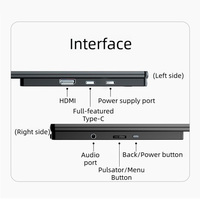 Moniteur portable 21,5 pouces 2,5K, écran LCD IPS 2560 x 1440, 100 Hz, 300 cd/m², Type C, haut-parleurs intégrés, écran professionnel