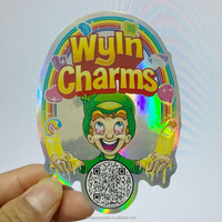 Autocollant personnalisé découpé à la forme avec hologramme, étiquette adhésive en vinyle PVC, impression imperméable, logo personnalisé, autocollants holographiques pour enfants
