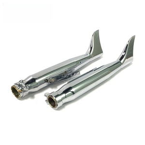 Sistema de Escape Doble Tipo Cola de Pez para Motocicletas Clásicas, Apto para Modelos Heritage, Accesorio para Moto - Product Image 2