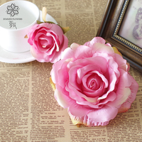 Großhandel künstliche stamm lose Rose rote Rosen künstliche Seide Blumen Kopf für Hochzeits dekoration