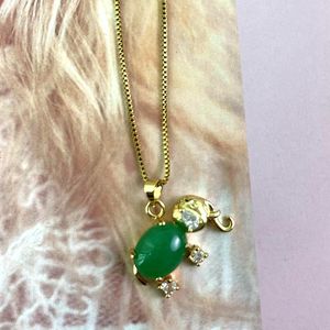 สร้อยคอชุบทอง18K พร้อมจี้<span class=keywords><strong>หยก</strong></span>สีเขียวสร้อยคอหลายรูปทรงพร้อมจี้นำโชค - Product Image 6