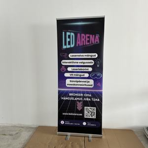 Stand gulung atas aluminium yang dapat ditarik, untuk iklan spanduk cetak standdee gulung ke bawah untuk tampilan pameran dagang dan promosi - Product Image 3