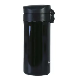 380 мл черная эмалированная бутылка для воды с изоляцией из нержавеющей стали современный дизайн одноразовая вакуумная фляжка для кемпинга