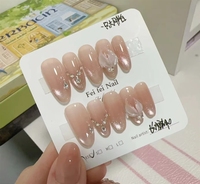 Uñas Postizas Acrílicas de Lujo Hechas a Mano para Mujer, Diseño Completo, con Brillo y Purpurina, Formas Cuadradas y Almendradas, Pre-diseñadas, 10 Piezas