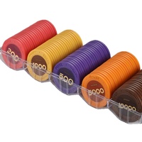 Jeu de jetons en plastique PP pour salles de Mahjong, ensemble complet pour jeux, divertissement, points de récompense, personnalisable, 24 jeux par boîte
