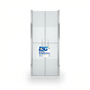 Porta Doccia ESG Semi-Opaca 31.9x74.8 Pollici con Telaio in Vetro Temperato e Design a Cerniera - Product Image 1
