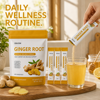 Poudre de gingembre du fournisseur d'usine avec 30 sachets individuels pour le bien-être botanique quotidien des adultes