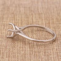 Sterling Silber 8mm/2CT Semi Mount Ring rahmen Blank Claw Setting Basis halter ohne Hauptstein für Moissan ite Diamond DIY Inlay