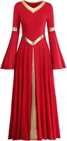 Robe de danse moderne à sequins pour femme, longue, pour spectacle sur scène, vêtement de culte, en soie/coton, blanc, bleu, noir