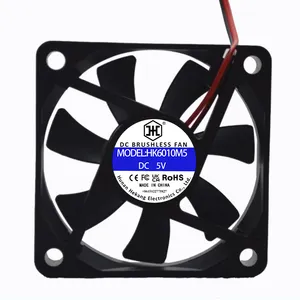 60x60x10 Dc fırçasız soğutma Pc bilgisayar Fan 12v 6010 - 2 Pin rulman fanı