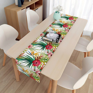 Camino de mesa de hoja de palma con estampado de planta de verano, decoración de fiesta cuadrada de moda, comedor de lino, decoración del hogar, Bandera de té, caminos de mesa - Product Image 5