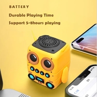 Haut-parleur sans fil Bluetooth étanche portable de bureau extérieur, nouveau modèle de dessin animé ET aux grands yeux, petit personnage jaune, vente chaude