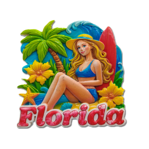 Aimant de réfrigérateur personnalisé avec logo, requin, planche de surf, imprimé en résine, souvenir des <span class=keywords><strong>Seychelles</strong></span> - Product Image 6