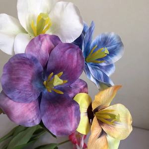 Single Petal <strong>Tulip</strong> Simulation Wedding Flower Artificial Silk Fabric Home Dining <strong>Table</strong> Decoration Flower - Product Image 4