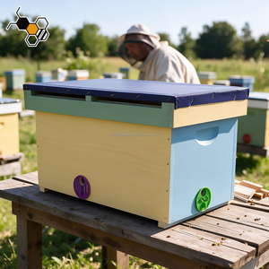 Caja de Madera de Abeto para Cría de <span class=keywords><strong>Abejas</strong></span> <span class=keywords><strong>Reinas</strong></span>, Pintada a Color, para 4 <span class=keywords><strong>Reinas</strong></span> Virgenes - Product Image 6