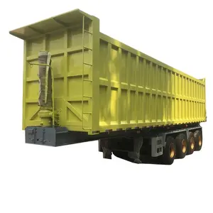 Hydraulic lifting cylinder truck Tipper Dumper 4 axle 60t 80ton 100ton dump semi trailer for sale