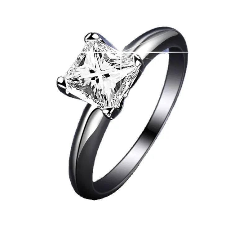 Princess cut 1.2 CT vvs diamond engagement moissanite ring luxury wedding rings fine jewelry ring or women