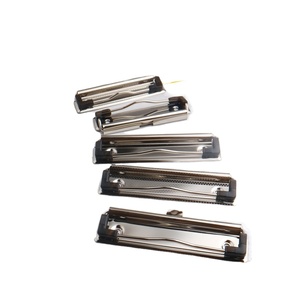 Top Bán 120Mm 110Mm Phong Cách Mới Kim Loại Bảng Clip Với Chủ Bút Giấy Fastener Tập Tin Thư Mục Clip Cho Văn Phòng Phẩm Cách Sử Dụng - Product Image 1