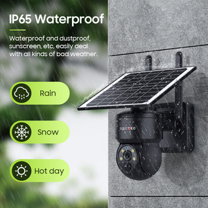 Sectec HD 4g Pin năng lượng mặt trời-Bao gồm <span class=keywords><strong>PIR</strong></span> không dây mini năng lượng mặt trời Powered IP66 ngoài trời an ninh nhà PTZ <span class=keywords><strong>IP</strong></span> CCTV WIFI 5MP 4MP máy ảnh - Product Image 4
