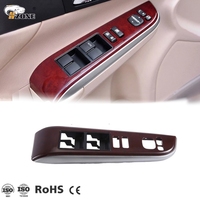 Accesorios para Panel de Puerta de Toyota Camry 2012-2017, Cubierta de Panel de Puerta con Interruptor de Ventana de Madera, Entrada 74232-06490-E0, Accesorio Interior