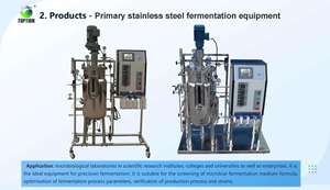 Équipement de fermentation ADC standard GMP 10L-50L bioréacteurs de cellules de mammifère CIP SIP/tension 220V avec composants de base PLC - Product Image 5
