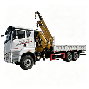 Camion lourd FAW 6x4 à 10 roues avec grue à flèche articulée et plateau basculant - Product Image 1