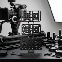 Plaque de montage multi-usages en alliage d'aluminium noir pour appareil photo reflex numérique, avec plusieurs trous, pour extension de caméra