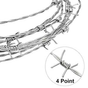 उच्च तन्यता गर्म डुबकी गैल्वेनाइज्ड एंटी-जंग आसान स्थापना बार्बेड वायर रोल 2-4 मिमी तार खेत डबल स्ट्रैंड्स - Product Image 3