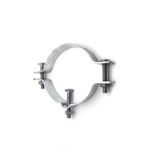 Bande de protection simple Quan Pham, 4-3/8 po - 5 po, en acier galvanisé à chaud selon ASTM A-153, deux demi-bandes en acier de 1/4 po x 1-1/2 po - Product Image 1