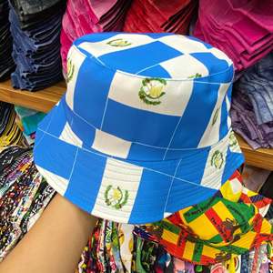 Chapeau seau décontracté pour voyage en plein air été adulte pêcheur chapeaux seau personnalisés chapeaux seau drapeau national des caraïbes - Product Image 2