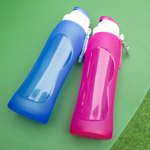 Silicone Folding Water Bottle 500ml Lightweight Portable Outdoor Sports <b>Drinkware</b> - Product Image 1