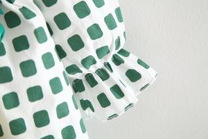 Ropa Infantil, Moda Japonesa y Coreana de Verano, Lindo Vestido Verde con Flores para Niña, de Fábrica en China - Product Image 6