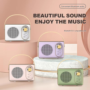Altavoz Bluetooth Retro, Mini Altavoz Portátil Vintage, Reproductor MP3 Recargable con Tarjeta de Memoria, AUX, USB, para Campamento, Fiestas, Regalo - Product Image 2