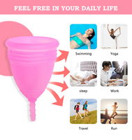 Vente en gros de coupes menstruelles en silicone médical réutilisables, confortables et hygiéniques pour femmes
