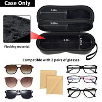 Étui à lunettes double portable et étanche sur mesure, vente en gros d'usine, pour deux paires, organisateur de voyage