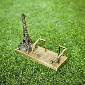 Più recente in metallo Eiffel Tower ufficio Organizer portapenne portacarte nome scatola <span class=keywords><strong>porta</strong></span> carte per la promozione decorazione della tavola da ufficio - Product Image 3