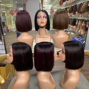 Perruque Exclusive à Fermeture Droite en Cheveux Humains 100% Naturels, Courte de 6 Pouces, Double Tissage, Sélection de Couleurs Rares - Product Image 5