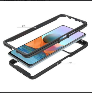 Custodia per telefono antiurto resistente per <span class=keywords><strong>Redmi</strong></span> K40 K20 Pro Note <span class=keywords><strong>9</strong></span> 10A 10C <span class=keywords><strong>Cover</strong></span> posteriore <span class=keywords><strong>trasparente</strong></span> in TPU + PC - Product Image 5